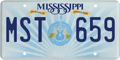MS license plate MST659
