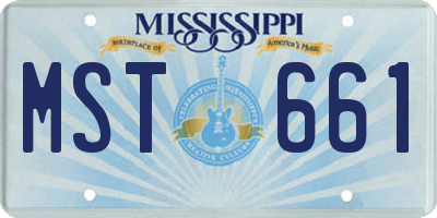 MS license plate MST661