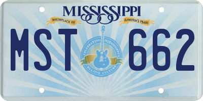 MS license plate MST662
