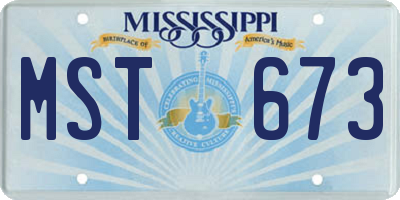 MS license plate MST673