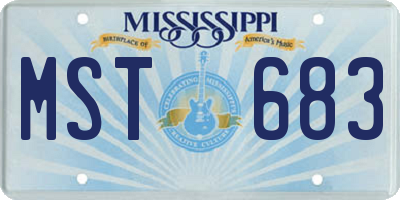 MS license plate MST683