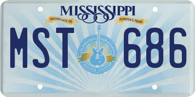 MS license plate MST686