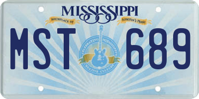 MS license plate MST689