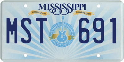 MS license plate MST691