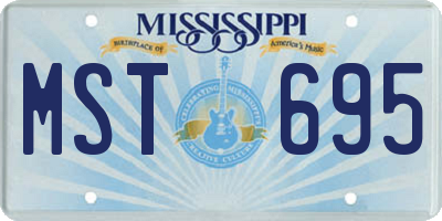 MS license plate MST695