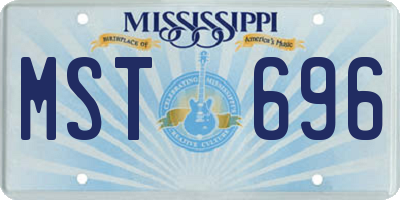 MS license plate MST696