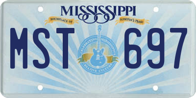 MS license plate MST697