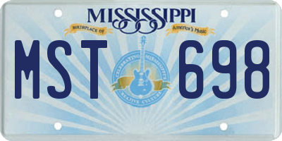 MS license plate MST698