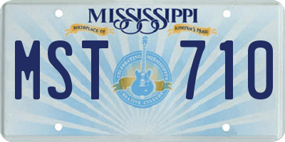 MS license plate MST710