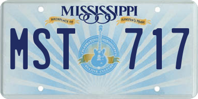 MS license plate MST717