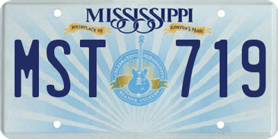 MS license plate MST719