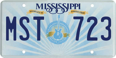 MS license plate MST723