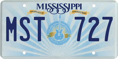 MS license plate MST727