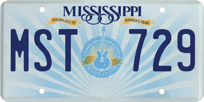 MS license plate MST729