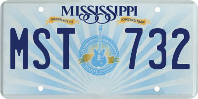 MS license plate MST732