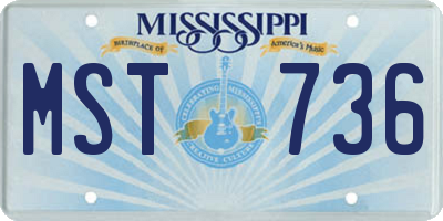 MS license plate MST736