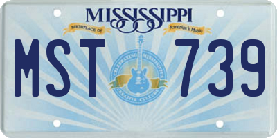 MS license plate MST739