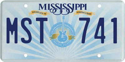 MS license plate MST741