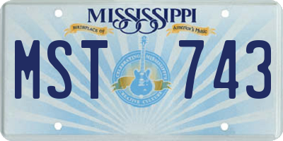 MS license plate MST743