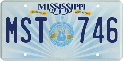 MS license plate MST746