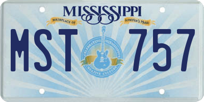 MS license plate MST757