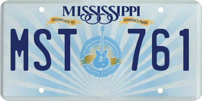 MS license plate MST761