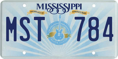 MS license plate MST784