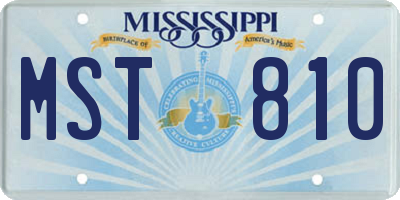 MS license plate MST810
