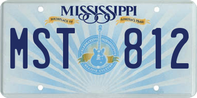 MS license plate MST812