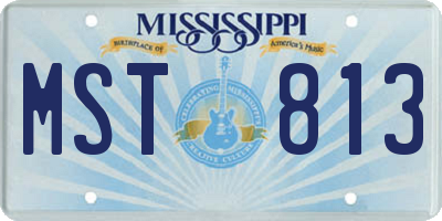 MS license plate MST813