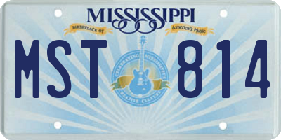 MS license plate MST814
