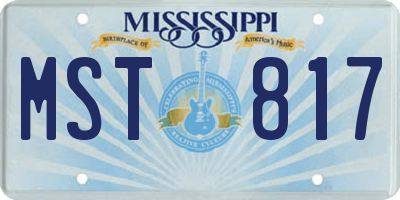 MS license plate MST817