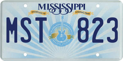 MS license plate MST823