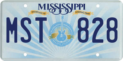 MS license plate MST828
