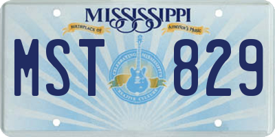 MS license plate MST829