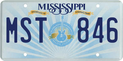 MS license plate MST846