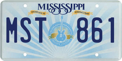 MS license plate MST861