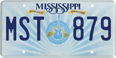 MS license plate MST879