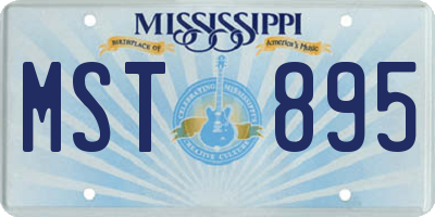 MS license plate MST895