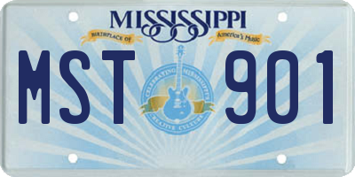 MS license plate MST901