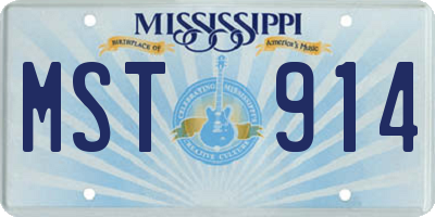 MS license plate MST914