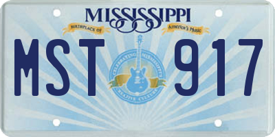 MS license plate MST917