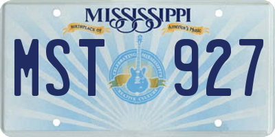MS license plate MST927
