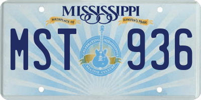 MS license plate MST936