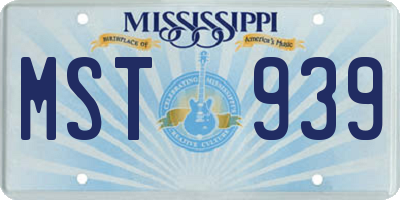 MS license plate MST939
