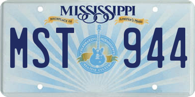 MS license plate MST944