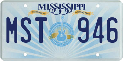 MS license plate MST946