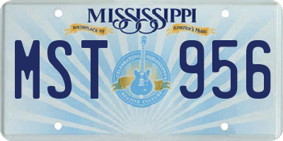 MS license plate MST956