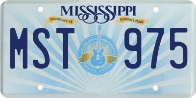 MS license plate MST975
