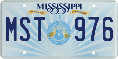 MS license plate MST976